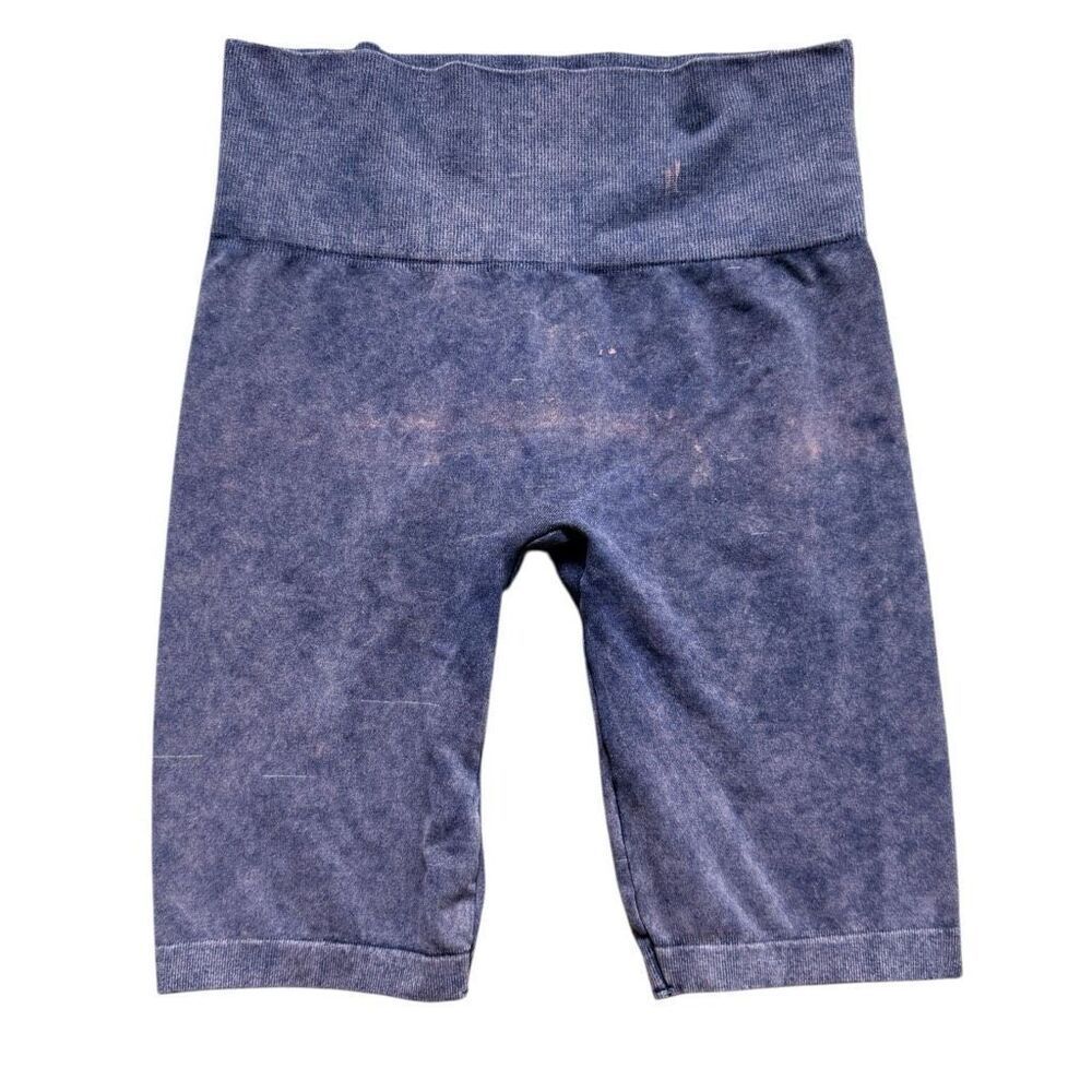 Womens Shosho Purple with Pink Watercolor Bicycle Bike Shorts - Sz S/M
